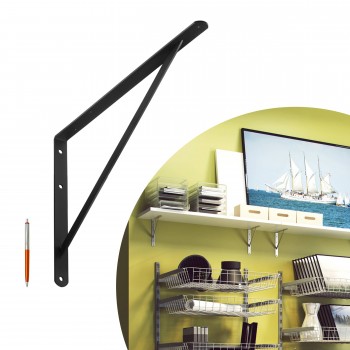 Konzole/držák police - zesílený černý - WSWP