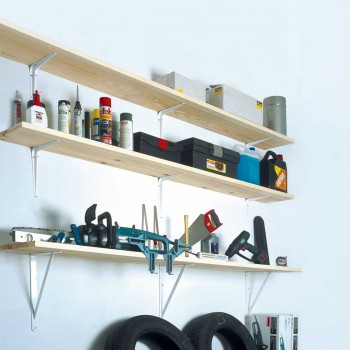 Konzole/držák police - zesílený černý - WSWP