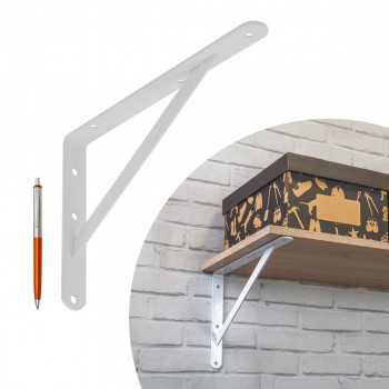 Konzole/držák police - zesílený bílý - WSWP