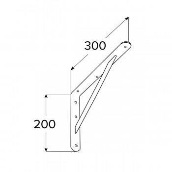 Konzole/držák police - zesílený bílý - WSWP