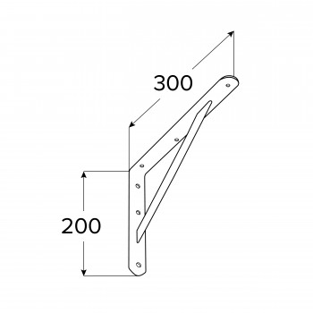 Konzole/držák police - zesílený šedý - WSWP