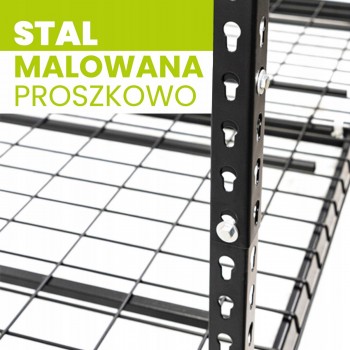 Police pod strop garáže 122x122 - PGF 1 - černá