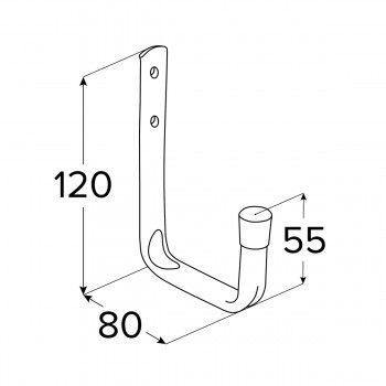 2x Garážovy Hák jednoduchý "U" HPU