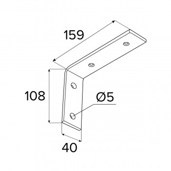 Konzole/držák police - černá - WFA Domax Home - 8