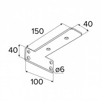 Konzole/držák police - černá - WFP Domax Home - 9