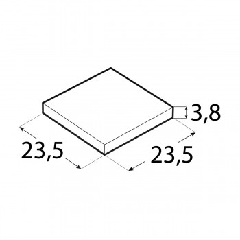Dřevěná nástěnná samonosná police 23x23cm - paulovnie - Luonto