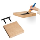 Dřevěná nástěnná samonosná police 23x23cm - bambus - Luonto