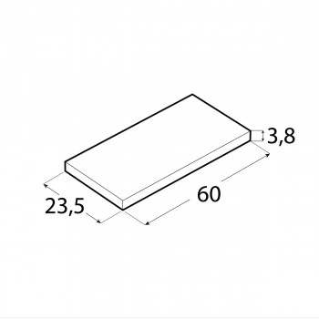 Dřevěná nástěnná samonosná police 60x23cm - paulovnie - Luonto