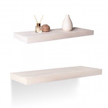 Dřevěná nástěnná samonosná police 60x23cm - paulovnie - Luonto