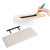 Dřevěná nástěnná samonosná police 60x23cm - paulovnie - Luonto