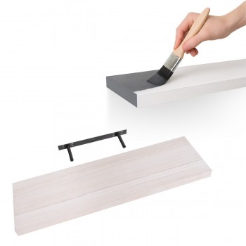 Dřevěná nástěnná samonosná police 80x23cm - paulovnie - Luonto