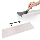 Dřevěná nástěnná samonosná police 80x23cm - paulovnie - Luonto