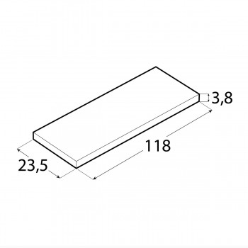 Dřevěná nástěnná samonosná police 118x23cm - paulovnie - Luonto