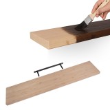 Dřevěná nástěnná samonosná police 118x23cm - bambus - Luonto