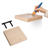 Nástěnná samonosná police - přírodní dýha 23x23cm - Viilu