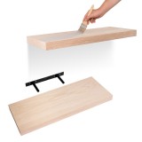 Nástěnná samonosná police - přírodní dýha 60x23cm - Viilu