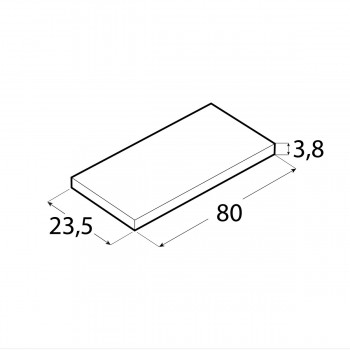 Nástěnná samonosná police - přírodní dýha 80x23cm - Viilu