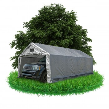 Garážový stan - PE 300x700x274 - šedý - NG 3