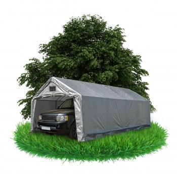 Garážový stan - PE 400x600x305 - šedý - NG 4