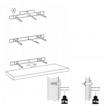 Nástěnná samonosná polička - FS police 23x23 cm
