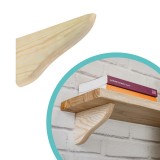 2x Konzole na police dřevěná - borovice - WDP Velano - 1