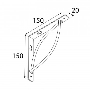 Dekorativní držák na police - ocel - TRAMP