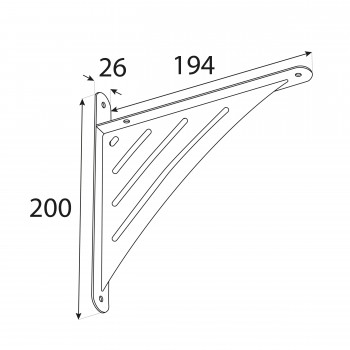 copy of Dekorativní držák na police - ažurové ocel - BOW Velano - 2