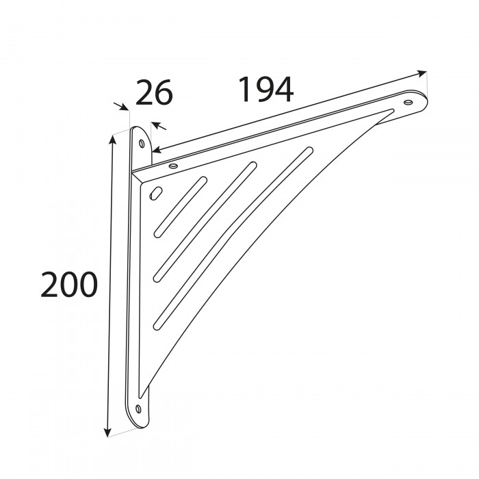 copy of Dekorativní držák na police - ažurové ocel - BOW Velano - 2