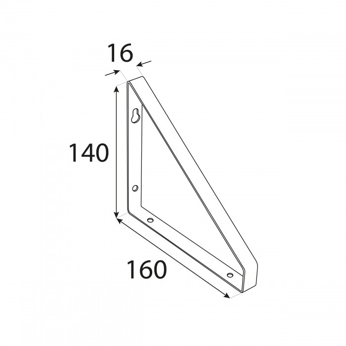 Konzole/držák police - černá - WFB Domax Home - 2