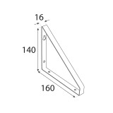 Konzole/držák police - černá - WFB Domax Home - 2