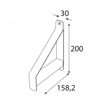 Konzole/držák police - černá - WFC Domax Home - 2