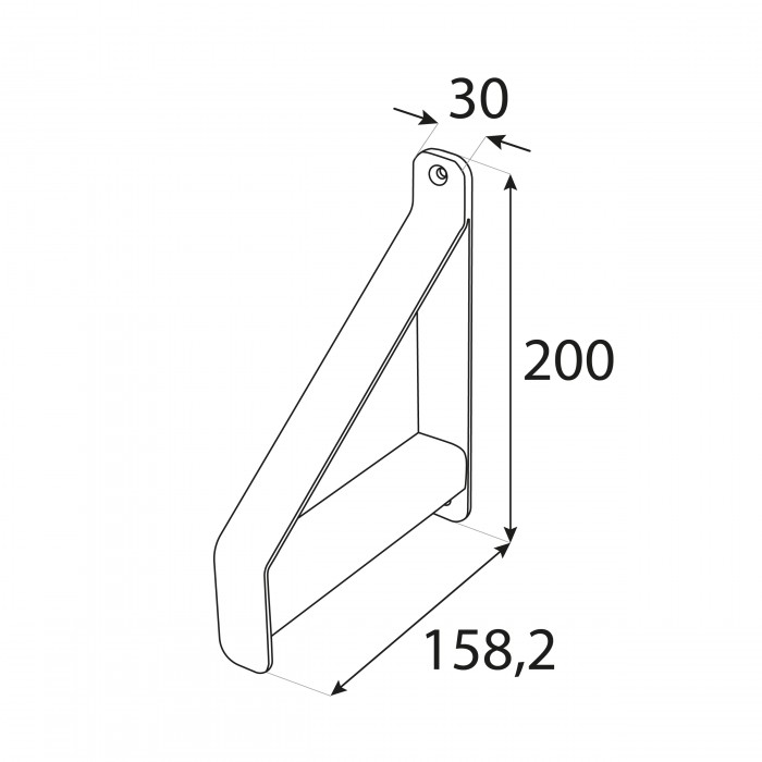 Konzole/držák police - černá - WFC Domax Home - 2