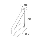 Konzole/držák police - černá - WFC Domax Home - 2