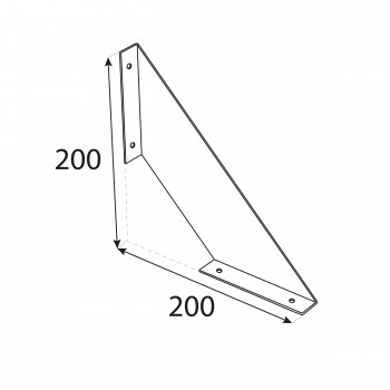 Konzole/držák police - černá - WFD Domax Home - 2