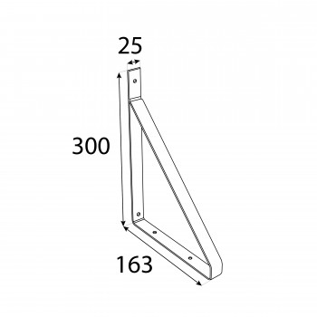 Konzole/držák police - černá - WFE Domax Home - 2