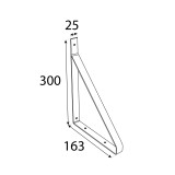 Konzole/držák police - černá - WFE Domax Home - 2