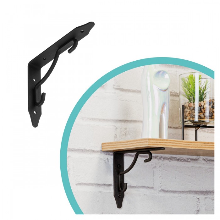 Konzole/držák police - černá - WFK Domax Home - 1