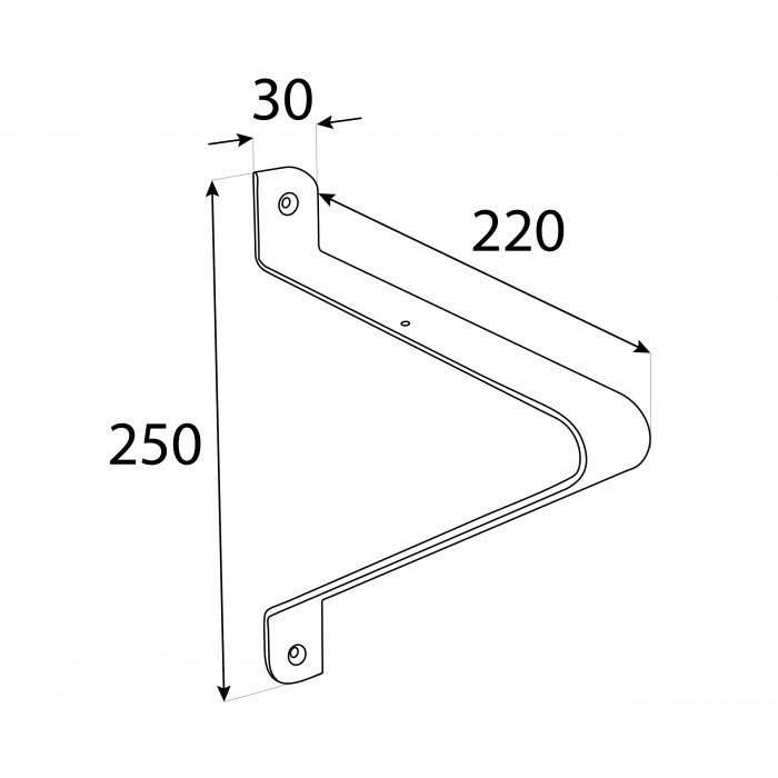 Konzole/držák police - černá - WFV Domax Home - 2
