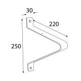 Konzole/držák police - černá - WFV Domax Home - 2