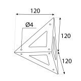 Podpěra police LOFT černá 120x120x120 - WOL 1 Velano - 2