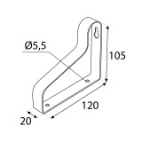 Podpěra police LOFT černá 120x105x20 - WOL 2 Velano - 2