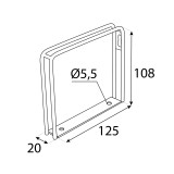 Podpěra police LOFT černá 125x108x20 - WOL 4 Velano - 2