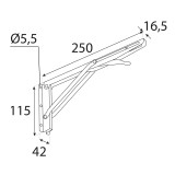 2x Konzole skládací - chromovaná - WSA Velano - 2