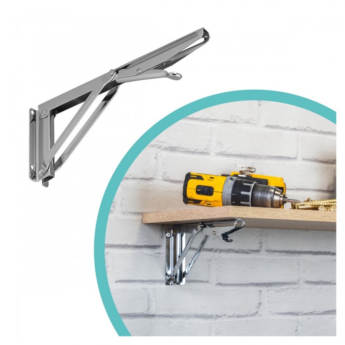 2x Konzole skládací - chromovaná - WSA Velano - 1