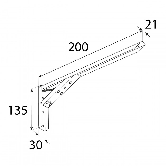 2x Konzole skládací - chromovaná - WSC Velano - 2