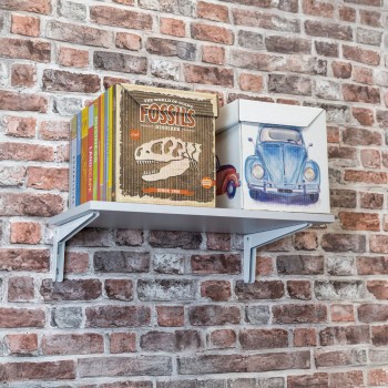 2x Konzole skládací - bílá - WSN Velano - 9