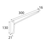2x Konzole skládací - bílá - WSN Velano - 2