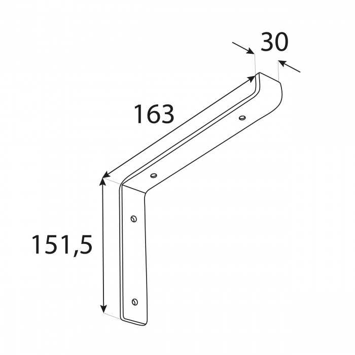 Konzole/držák police - černá - WFL Domax Home - 2