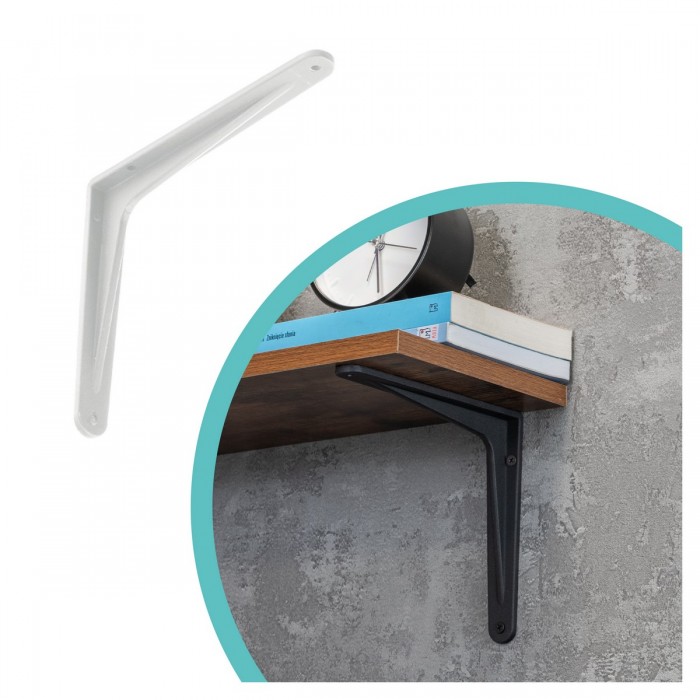 Konzole/držák police - bílá - hliníková - WFT Domax Home - 1