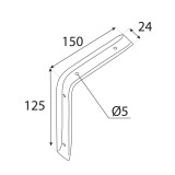 Konzole/držák police - jednoduchý bílý - WSB Velano - 2